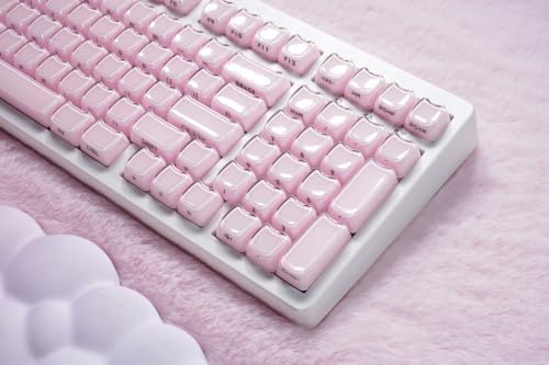 ZORNHER ZH980 Pink Mechanical Keyboard,95% Creamy Keyboard with Number Pad,Full Size Gaming Keyboard with Cute Jelly Glossy Keycaps,Girly Aesthetics Kitty Keyboard,Creamy Switches - Image 5
