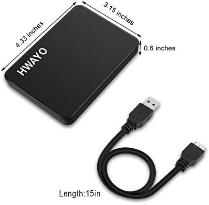 HWAYO 320GB Portable External Hard Drive Ultra Slim 2.5'' USB 3.0 HDD - Image 5
