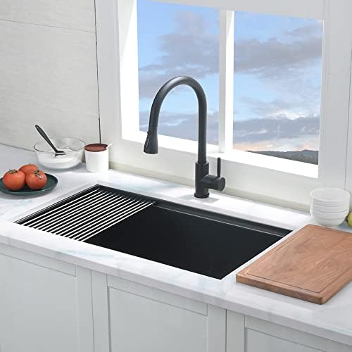 27 Inch Black Undermount Stainless Steel Kitchen Sink - Image 5