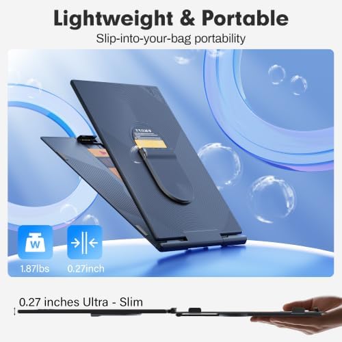 14.2" Laptop Screen Extender, Ultra-Thin & Ultra-Portable Dual Portable Monitor with 1080P FHD IPS, USB-C/HDMI Plug-Play Second Monitor fit 13-17'' Laptops (Win/Mac/Chrome/Android) - Image 2