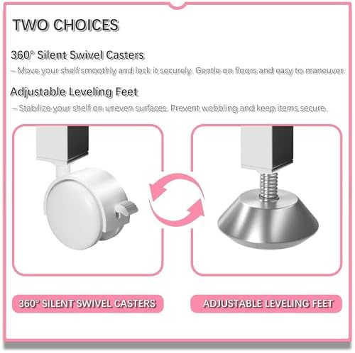 4NM No Tool Assembly 23.6" Small Desk, Folding Portable Desk with Wheels, Foldable Computer Home Office Desks, Collapsible Study Writing Table for Space Saving Bedroom - Pink White - Image 6