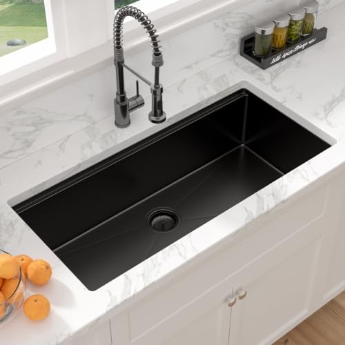 Sarlai 39 Matte Black Undermount Kitchen Sink Workstation Sinks 39x19 Inch - Image 4