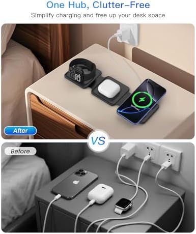 Fold Magnetic Wireless Charger for iPhone: Compact Charging Pad Fit Travel - Image 6