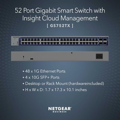 NETGEAR 52-Port Gigabit Ethernet Smart Managed Switch (GS752TX) - Image 2