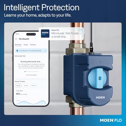 Moen Flo Shutoff, 1 1/4" Automatic Water Leak Detector & Shutoff, 900-002 - Image 4