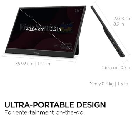 ViewSonic VA1653 16 Inch 1080p Portable Monitor, FHD IPS External Screen - Image 6