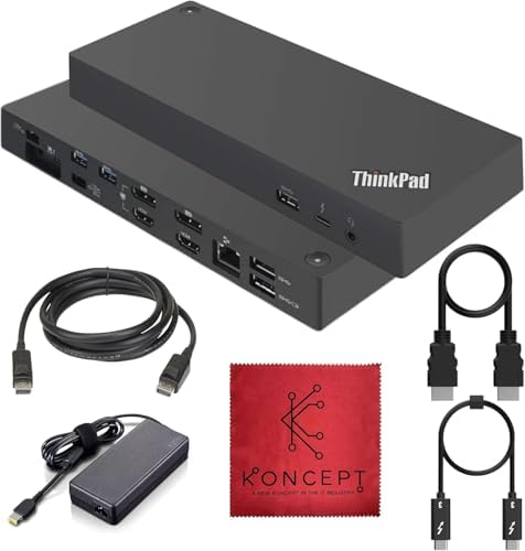 Lenovo 40AN0135US Thunderbolt 3 Dock Gen 2 - Thinkpad Docking Station by Amazon+Renewed