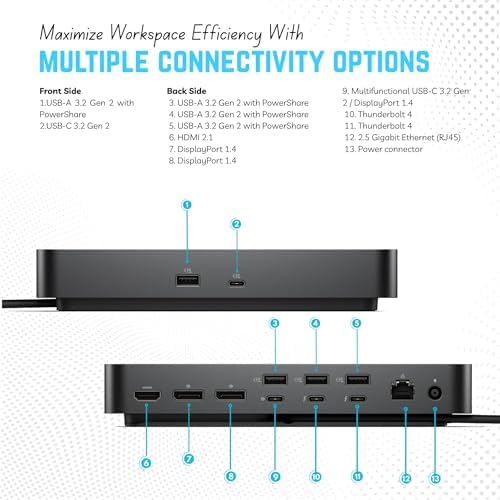 SD25TB4 Dell Pro Thunderbolt 4 Smart Dock – USB-C Docking Station, 130W, 4K - Image 4