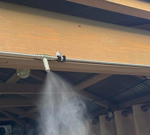 App Controlled High Pressure Misting Mister System Kit 1000 PSI Stainless Steel Tubing DIY Patio Greenhouse (40' w/ 20-.006" Nozzles for Most Hot Climates, Stainless Steel Tubing) - Image 4