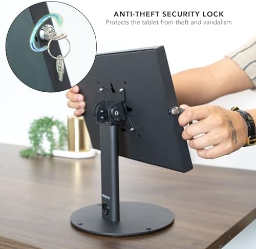 Mount-It! Lockable Tablet Countertop Kiosk Stand Compatible with Samsung - Image 2