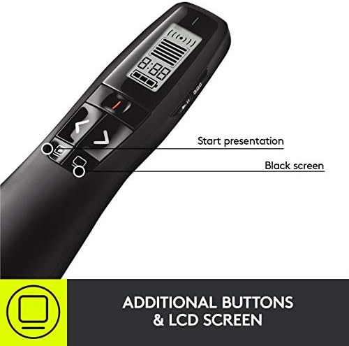 Logitech Wireless Presenter R800 PowerPoint Clicker with Green Laser - Image 5