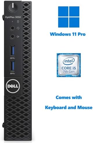 Dell OptiPlex 3050 Micro Form Factor Desktop Computer, Intel Core i5-7500T, 8GB DDR4, 256GB Solid State Drive, Windows 11 Pro (Renewed) - Image 2