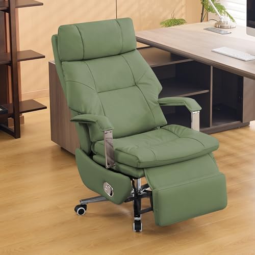 HUBSON 360° Swivel Big and Tall Faux Leather Executive Office Chairs, Green by HUBSON