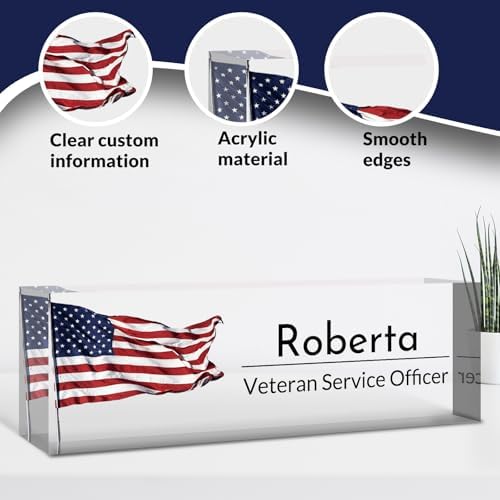 Desk Name Plate Personalized, Custom Name Plate for Desk, Acrylic Desktop Accessories, Office Gift & Decor for Women Men, Teacher Nurse Boss Employee Appreciation Gifts - Image 3