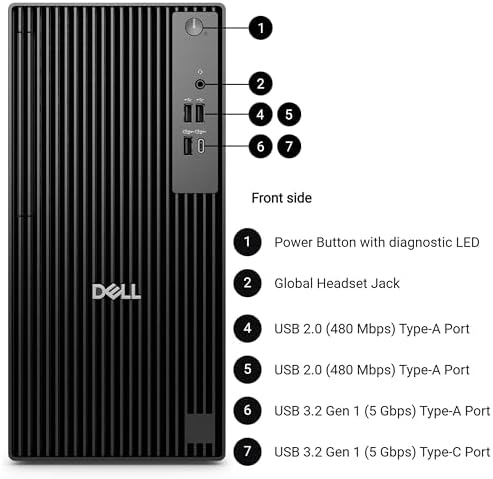 Dell Pro Tower PC Business Desktop Computer, 14th Gen Intel 14-Core i5-14500 vPro, 16GB DDR5 RAM, 512GB PCIe SSD, RJ-45, HDMI, DisplayPort, Type-C, Windows 11 Pro - Image 4
