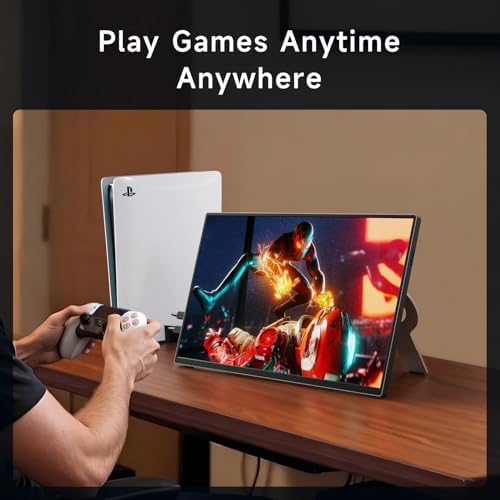AYY Portable Monitor 18.5 Inch 100Hz 100% sRGB,1080P FHD IPS Large Portable Monitor with Kickstand,for Laptop HDMI HDR USB C Mac PC Xbox PS4/5 Switch - Image 3