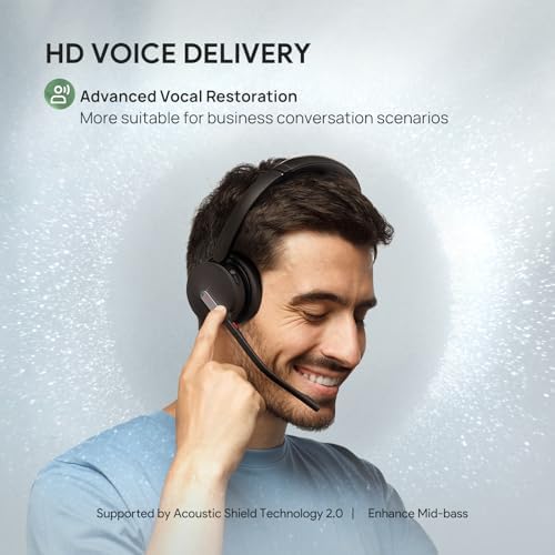 Yealink BH70 Teams Bluetooth Headset with Mic for Work, 35h Talk Battery - Image 5