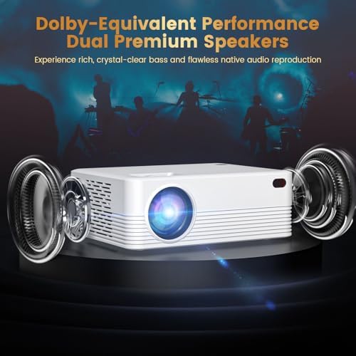 Smart Projector with WiFi and Bluetooth, Native Full HD 1080P Projector - Image 4