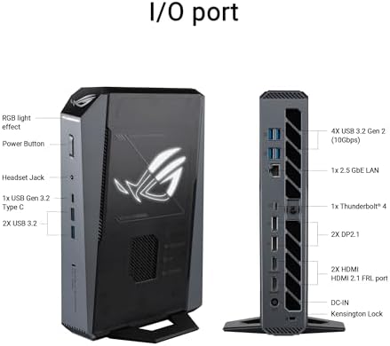 ASUS ROG GR70 Mini PC for Gamers Ryzen 9 9955HX3D RTX 5070 Laptop GPU - Image 3