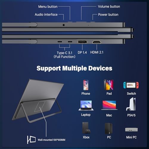 InnoView 27 Inch Monitor Dual Mode 4K UHD 120Hz/FHD 288Hz Larger Monitor, USB-C HDMI Computer Display HDR IPS Gaming Monitor, Kickstand, Speakers, for PC, MAC, Phone, PS4, Xbox, Switch - Image 6
