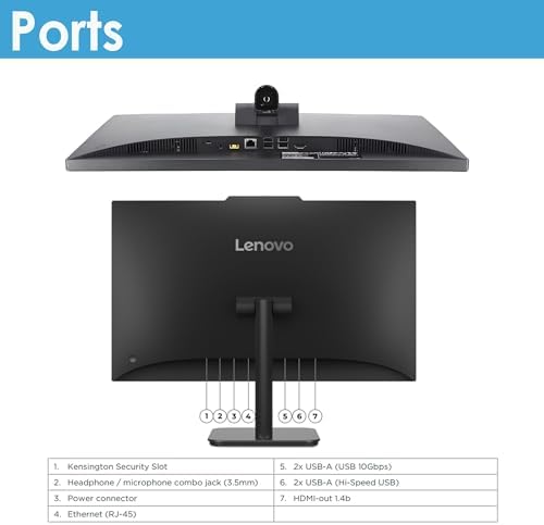 Lenovo IdeaCentre 24" FHD All-in-One Desktop Computer, Intel N100 Processor - Image 6