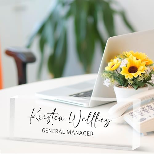 Desk Name Plate Personalized Acrylic Name Plate for Desk, Office Desk Decor for Women & Men, Custom Gifts for Boss, Manager, Teacher, Nurse, Doctor, Lawyer, Employee Appreciation Gifts - Image 2