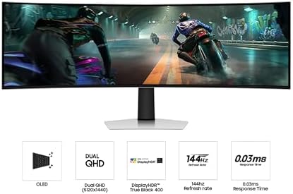 Samsung 49" Odyssey OLED G9 (G91SD) Dual QHD QD-OLED Curved Gaming Monitor - Image 2