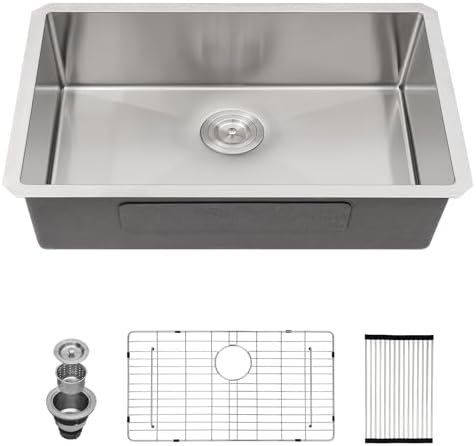 33 Inch Undermount Stainless Steel Kitchen Sink by Couoko