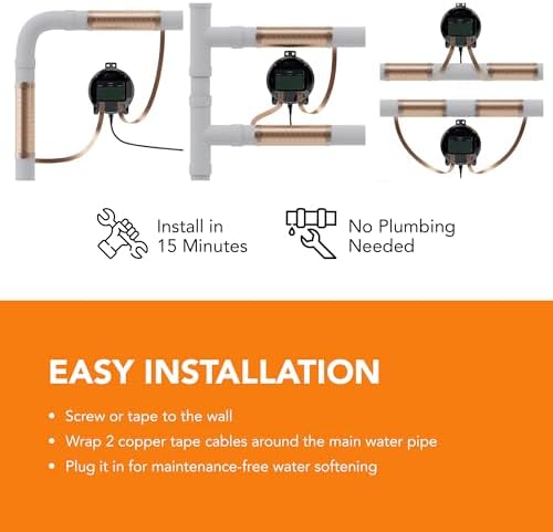 YARNA Electronic Water Descaler – No-Salt Softener, Pipes to 4" CWD48 - Image 3