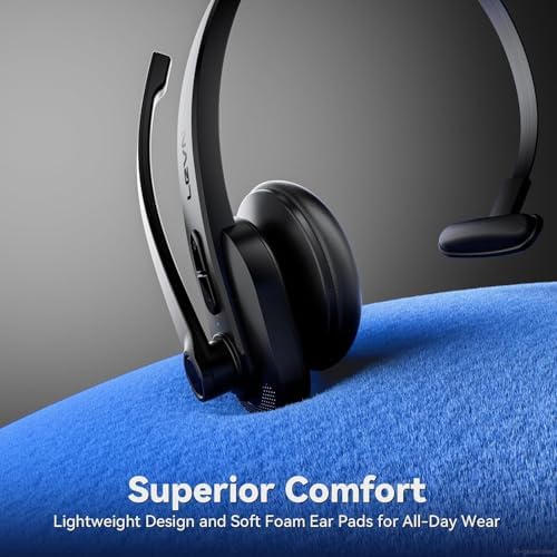 Wireless Headset with Mic for Work, Bluetooth Headset with AI Noise Cancelling Microphone, Wireless Headphones with Mic & Mute Button, USB Dongle for Work from Home/PC/Computer/Call Center/ Teams/Zoom - Image 6