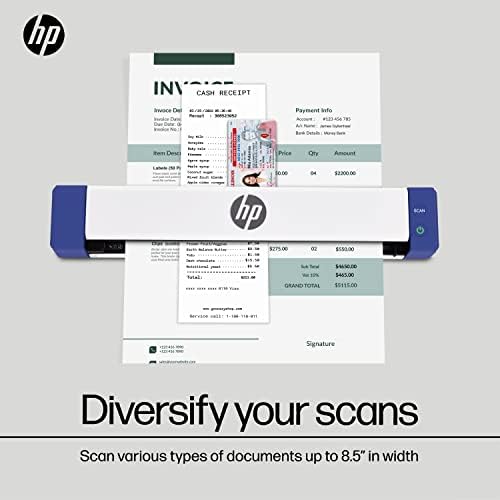 HP Small USB Document & Photo Scanner for Portable 1-Sided Sheetfed Digital Scanning, Model HPPS100, for Home, Office & Business, PC and Mac Compatible, HP WorkScan Software Included - Image 2