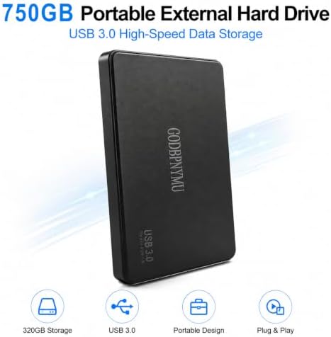 750GB External Hard Drive USB 3.0 – Plug & Play - Image 2