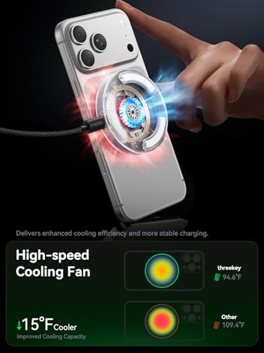 THREEKEY Qi2.2 25W Magnetic Wireless Charger, for iPhone 18-12 and AirPods - Image 4