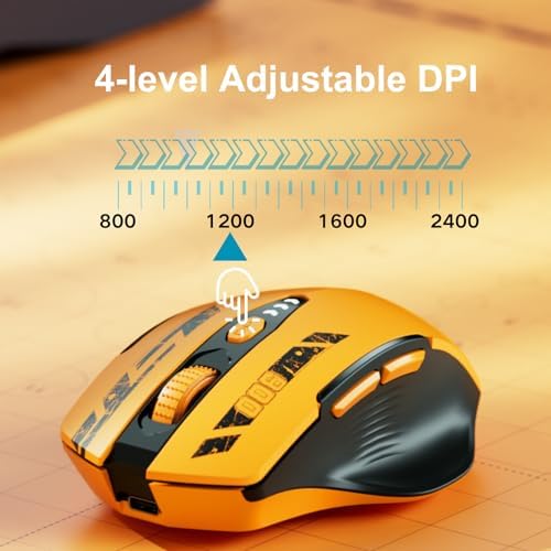 Uineer Bluetooth Mouse, Tri-Mode Wireless, Rechargeable, 3-Device Switch - Image 4
