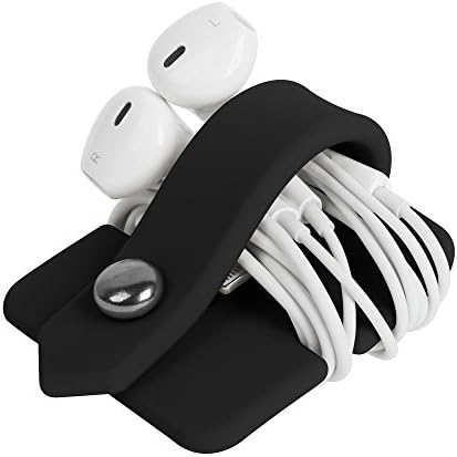 Headphone Case Cord Organizer Earbuds Holder Earphones Case Wrap Winder Headset Keeper Cord Manager Cable Organizer Black - Image 4