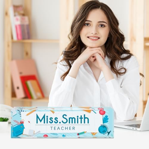 Custom Name Plate for Desk, Acrylic Desk Name Plate Personalized, Employee Appreciation Gifts, Office Desk Accessories for Woman Teacher Nurse, Coworker Gifts for Manager Assistant - Image 2