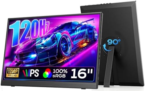 Dopesplay 16" 120Hz Portable Gaming Monitor with Adjustable Stand, 1200P by Dopesplay