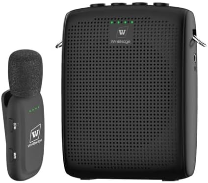 WinBridge Wireless Voice Amplifier with Clip-On Lapel Mic for Teachers by WWINBRIDGE