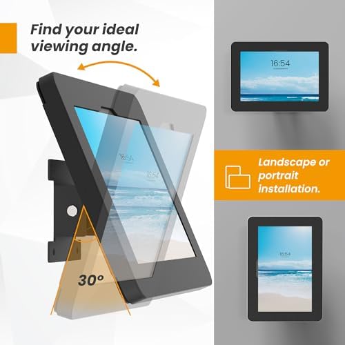 Tablet Wall Mount Compatible with Samsung Galaxy Tab A11+, Tab A9+, Anti Theft with Lock, All Metal, Tiltable - BSW101BJ - Image 6