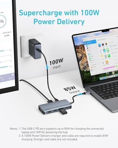 Anker USB-C Hub, 8-in-1 Multiport Ethernet Adapter with 4K@60Hz HDMI Port - Image 6
