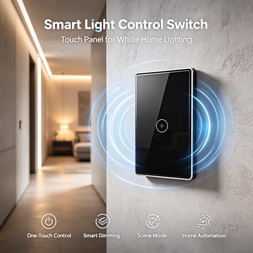 Zigbee Smart Touch Wall Light Switch, App/Voice Control, Night Vision, Tuya Gateway Required (Black, 1 Gang（Neutral Wire Required）) - Image 5