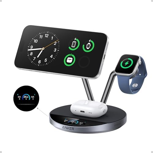 Anker Prime 3-in-1 Qi2.2 MagSafe Compatible 25W Wireless Charging Station by Anker