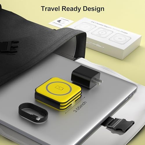 3 in 1 Charging Station for Multple Devices,Foldable 3 in 1 Wireless Charger for Travel,Nano Wireless Charging Station for iPhone16 15 14 13 12 Pro Max/Watch 10 9 8 7 6 5 4 3 Ultra/AirPod Pro - Image 7