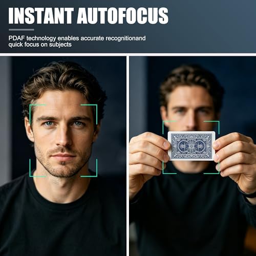 4K Webcam with Ring Light, PDAF Autofocus Web Camera for Desktop Computer - Image 5