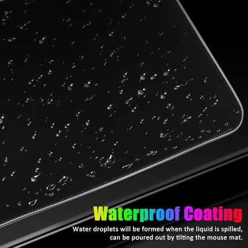 Gaming Mouse Pad, RGB Mousepad, Large Mouse Pad, Non-Slip Rubber Base, 800 * 300 * 4mm, 15 Light Modes, Waterproof Surface, for MacBook, Gaming, PC, Laptop - Image 4