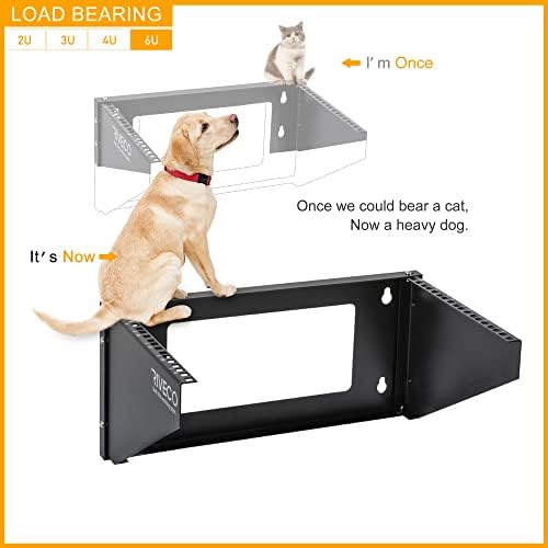 RIVECO 6U Wall Mount Rack for Network| Reinforced Heavy Load 66-99 LBS Small Server Racks Vertical & Horizontal Mounting for 19 inches IT & Studio Equipment. - Image 2