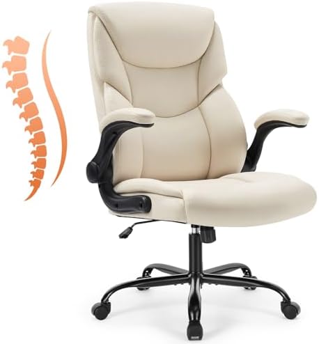 Sweetcrispy Home Office Desk Chairs, High Back PU Leather Chair by Sweetcrispy