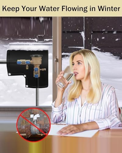 Backflow Preventer Pipe Insulation Cover (5°F), POROLIR 12"X13" Thicker Pressure Vacuum Breaker Cover, Water Well Pump Sprinkler Valve Cover, Outdoor Faucet Cover for Winter Freeze Protection Black - Image 6