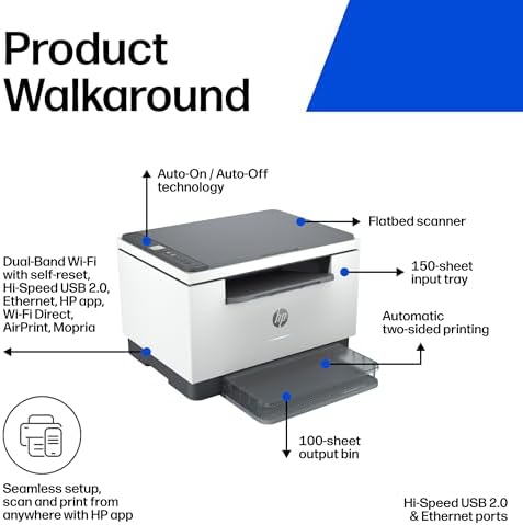 HP LaserJet MFP M234dw Wireless Printer, Print, scan, Copy, Fast speeds, Easy Setup, Mobile Printing, Best-for-Small Teams, Instant Ink Eligible - Image 4