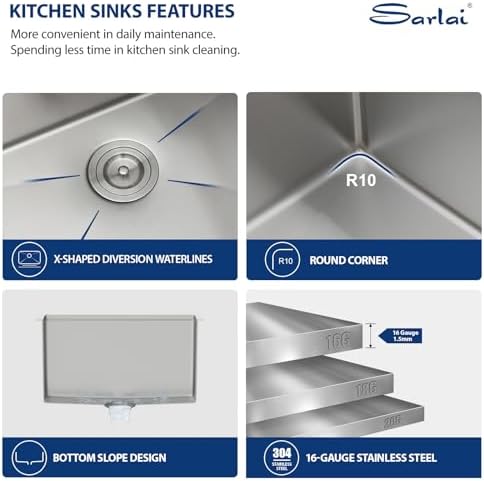 Sarlai 24 Laundry Sink Undermount 24x18 Inch Laundry Utility Sinks 13" Deep - Image 5